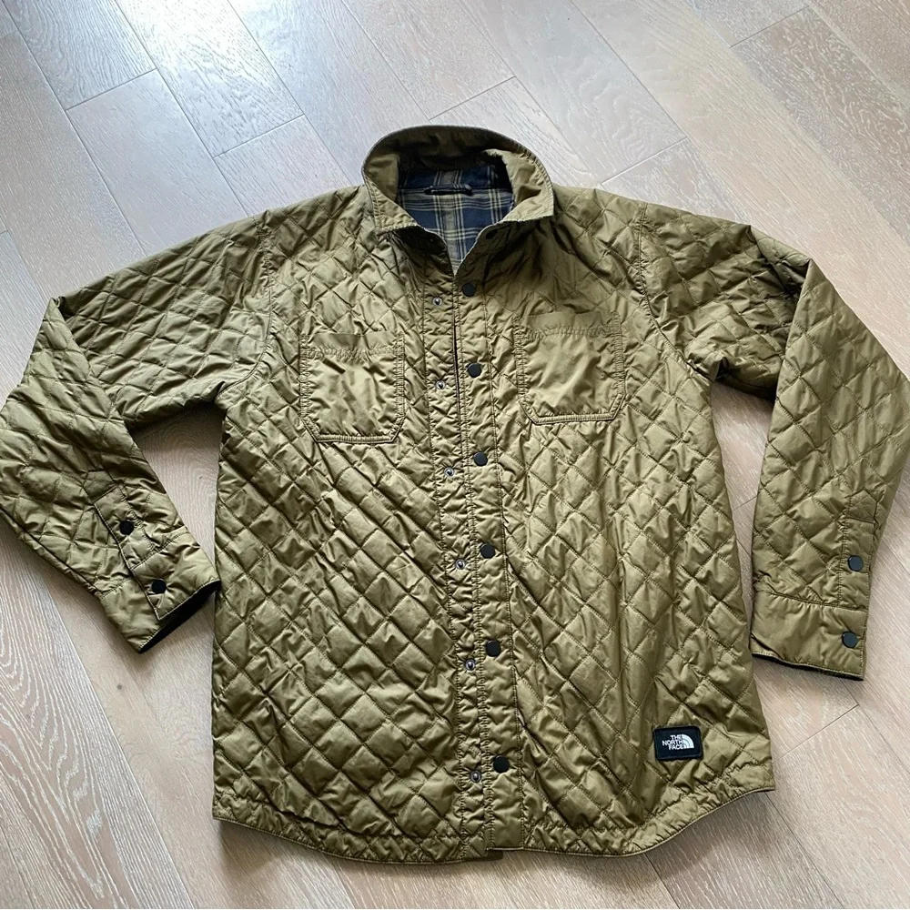 The North Face Fort Point Insulated Flannel Shirt jacket green Small